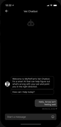 The vet chat opening