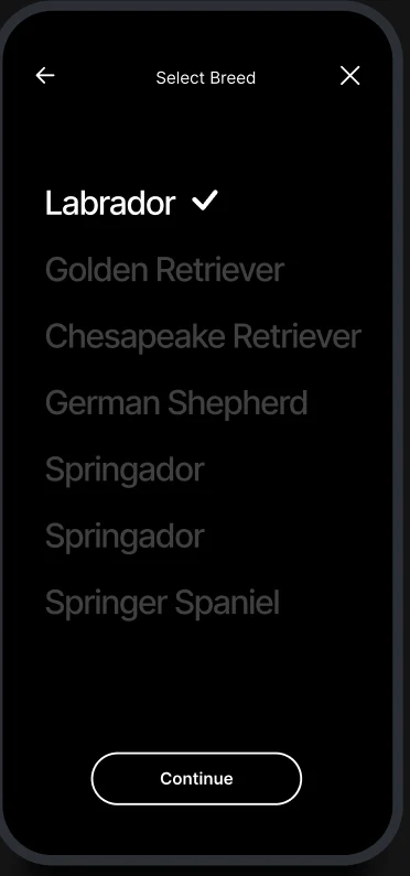 Choosing the breed