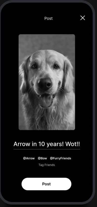 The grown dog, posted
