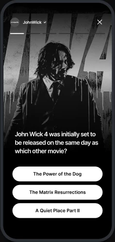 Trivia about John Wick 4 in the feed
